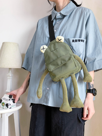 Krosbody krepšys su pūku dizainu varlė - nailonas, lengvas, universalus, Zhenmei