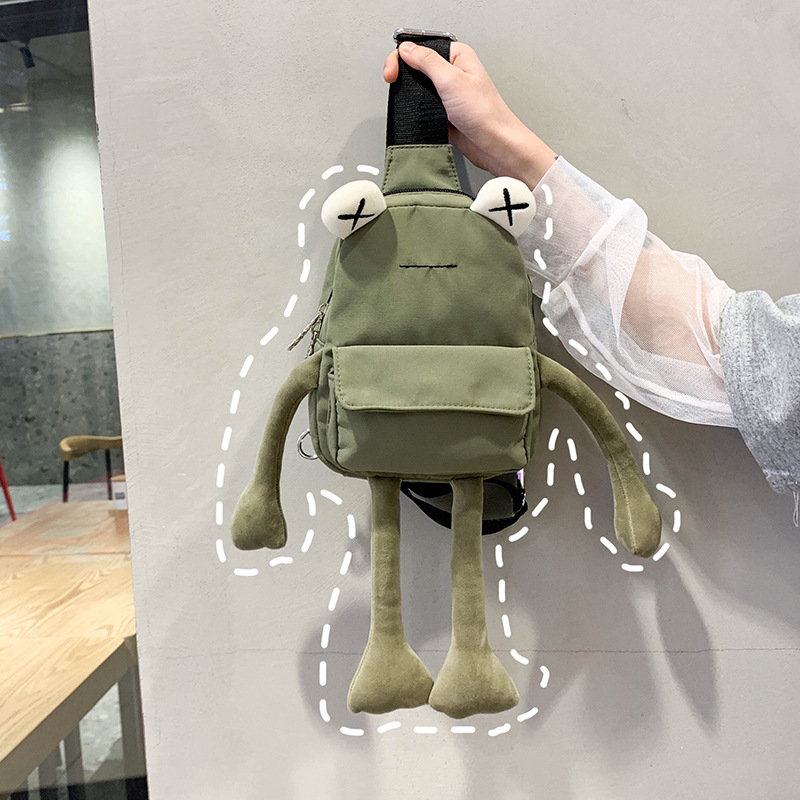 Krosbody krepšys su pūku dizainu varlė - nailonas, lengvas, universalus, Zhenmei