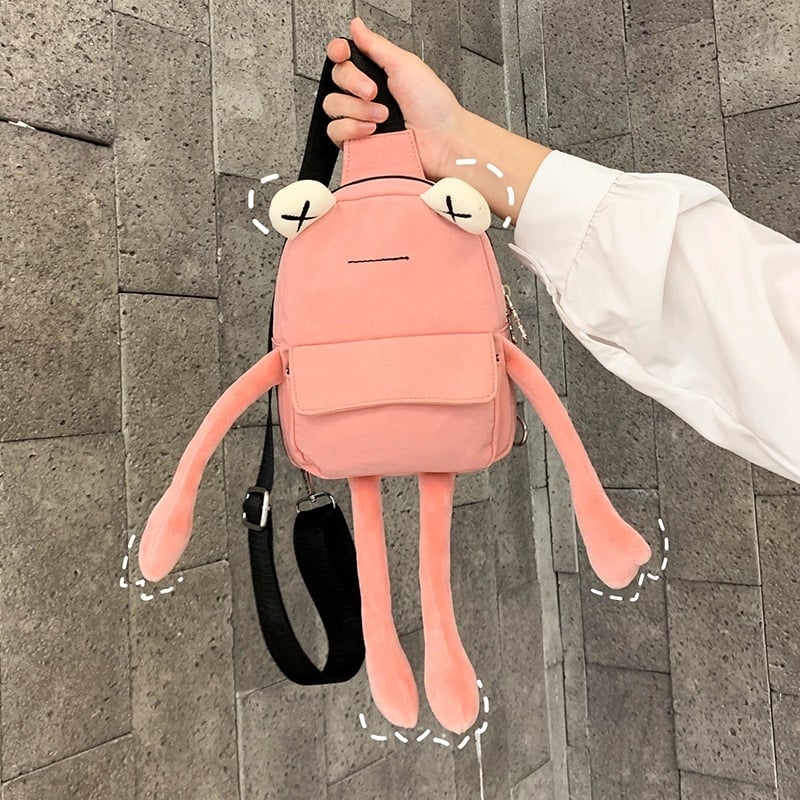 Krosbody krepšys su pūku dizainu varlė - nailonas, lengvas, universalus, Zhenmei