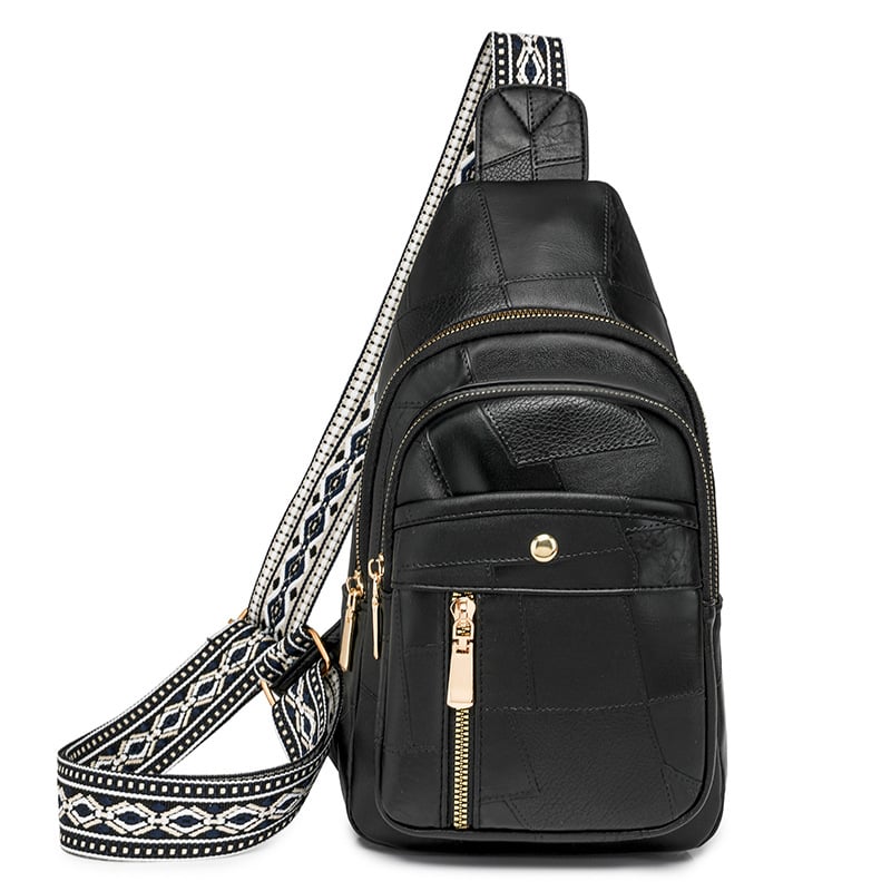 Crossbody rankinė - Europos ir Amerikos retro stilius, PU oda, 2024 rudens leidimas, užtrauktukas uždarymas, poliesterio įdaila, paslėpta kišenė su užtrauktuku + telefonui kišenė