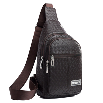 Vyrų PU odinis krepšys per pečius, atsparus vandeniui, atsparus dėvėjimui, verslo stiliui, keli kišes