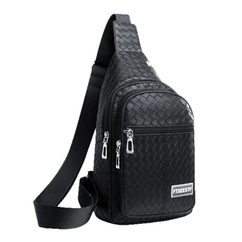 Vyrų PU odinis krepšys per pečius, atsparus vandeniui, atsparus dėvėjimui, verslo stiliui, keli kišes