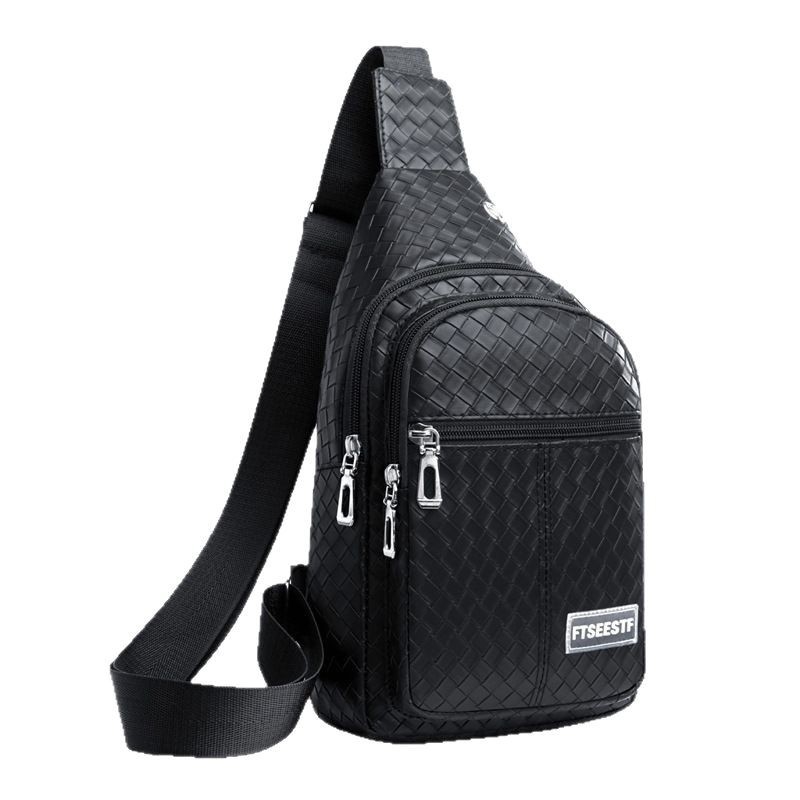 Vyrų PU odinis krepšys per pečius, atsparus vandeniui, atsparus dėvėjimui, verslo stiliui, keli kišes