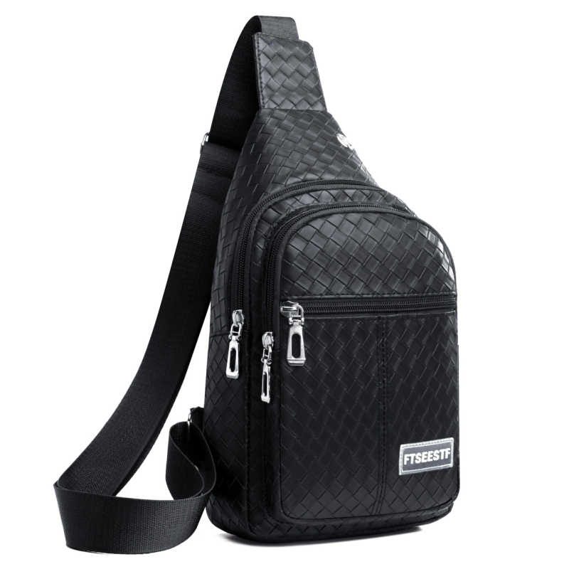 Vyrų PU odinis krepšys per pečius, atsparus vandeniui, atsparus dėvėjimui, verslo stiliui, keli kišes