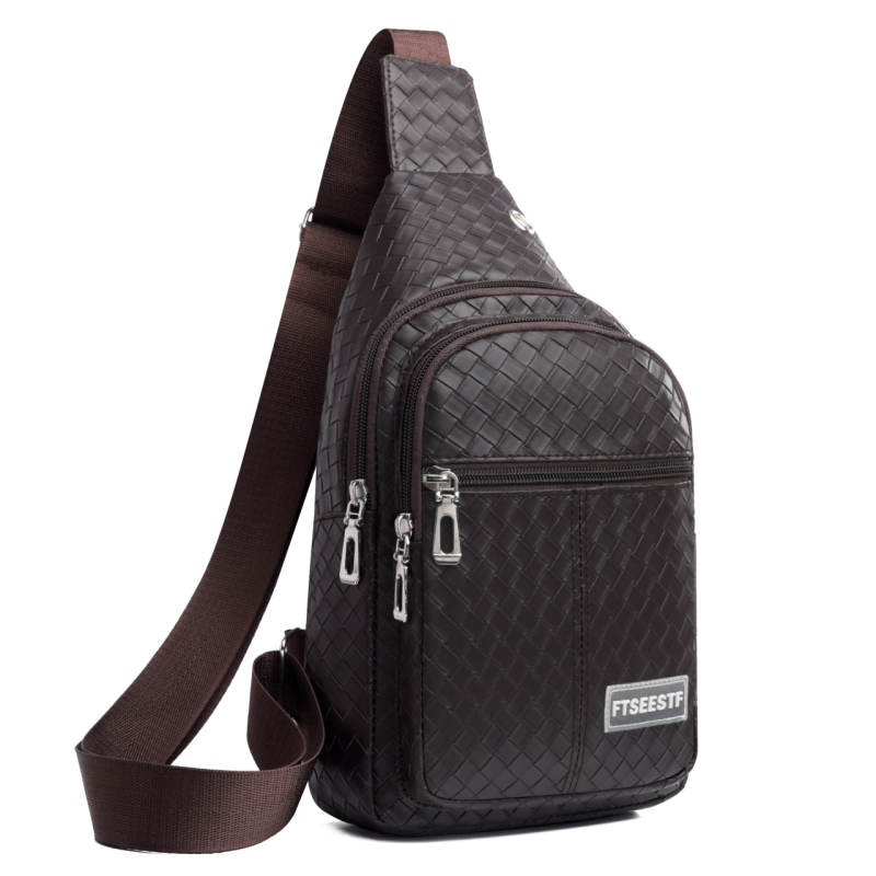 Vyrų PU odinis krepšys per pečius, atsparus vandeniui, atsparus dėvėjimui, verslo stiliui, keli kišes