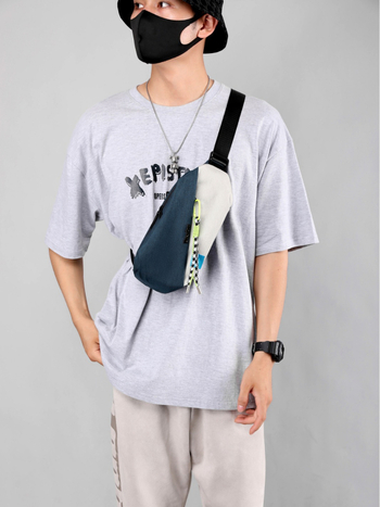 Vyrų krūtinės krepšys - vandeniui atsparus, daugiafunkcinis crossbody, miesto stilius, nailonas, modelis 352-2