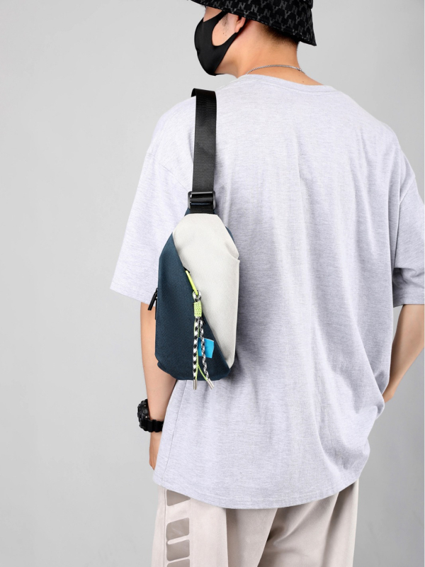 Vyrų krūtinės krepšys - vandeniui atsparus, daugiafunkcinis crossbody, miesto stilius, nailonas, modelis 352-2