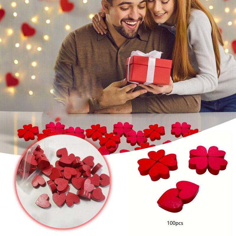Inimă din lemn, ornament de birou pentru Ziua Îndrăgostiților, decor modern minimalist, model A13