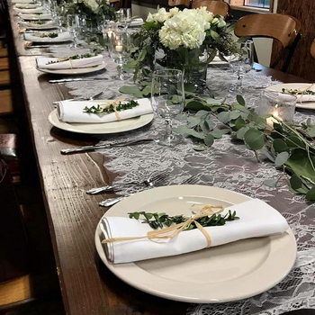 Дантелена пътека за маса, правоъгълна, Nordic стил, 100% дантела, декоративна украса за маса