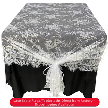 Дантелена пътека за маса, правоъгълна, Nordic стил, 100% дантела, декоративна украса за маса