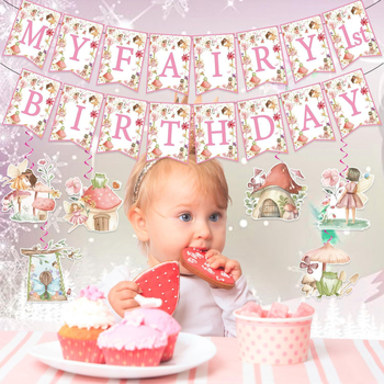 Φλάγκ διακόσμησης για σκηνή με θέμα Νεράιδα με λουλούδια για πάρτι γενεθλίων, μοντέρνο στυλ, χαρτί; Υλικό: Χάρτι, Στυλ: Μοντέρνο, Κατηγορία: Φλάγκ για σκηνή, Κατηγορία προϊόντος: Αξεσουάρ τοποθέτησης χώρου