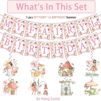 Φλάγκ διακόσμησης για σκηνή με θέμα Νεράιδα με λουλούδια για πάρτι γενεθλίων, μοντέρνο στυλ, χαρτί; Υλικό: Χάρτι, Στυλ: Μοντέρνο, Κατηγορία: Φλάγκ για σκηνή, Κατηγορία προϊόντος: Αξεσουάρ τοποθέτησης χώρου