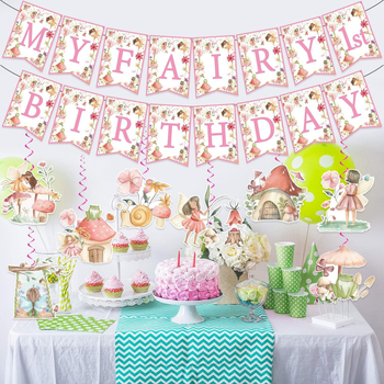 Φλάγκ διακόσμησης για σκηνή με θέμα Νεράιδα με λουλούδια για πάρτι γενεθλίων, μοντέρνο στυλ, χαρτί; Υλικό: Χάρτι, Στυλ: Μοντέρνο, Κατηγορία: Φλάγκ για σκηνή, Κατηγορία προϊόντος: Αξεσουάρ τοποθέτησης χώρου