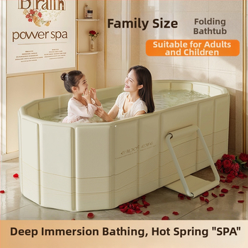 Πτυσσόμενη μπανιέρα για ενήλικες για πλήρες μπάνιο σώματος, υλικό από τεντόπανο