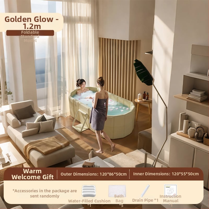 Πτυσσόμενη μπανιέρα για ενήλικες για πλήρες μπάνιο σώματος, υλικό από τεντόπανο