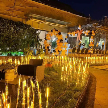 Ηλιακό φως τοπίου εξωτερικού χώρου με μοτίβο επτά κόμβων σιταριού, τετράγωνο διακοσμητικό φανάρι μπαλκονιού, IP65, ζεστό λευκό LED, 0.8 W, 1.2 V, αυτονομία 6–12 ωρών