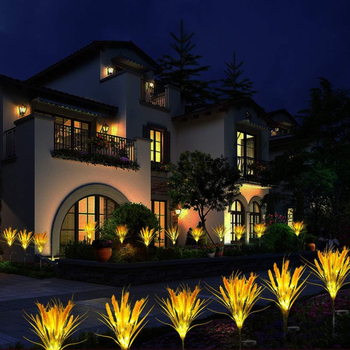 Ηλιακό φως τοπίου εξωτερικού χώρου με μοτίβο επτά κόμβων σιταριού, τετράγωνο διακοσμητικό φανάρι μπαλκονιού, IP65, ζεστό λευκό LED, 0.8 W, 1.2 V, αυτονομία 6–12 ωρών