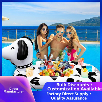 Putuojamas Ledų Baras ir Ledų Kibiras – Ananasų Šuniuko Tema, Savarankiškos Šventės, Nešiojamas Porinis Padėklas Gėrimams; Medžiaga: ekologiškas PVC; Prekės ženklas: Labeling; Kategorija: Kita