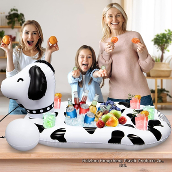 Putuojamas Ledų Baras ir Ledų Kibiras – Ananasų Šuniuko Tema, Savarankiškos Šventės, Nešiojamas Porinis Padėklas Gėrimams; Medžiaga: ekologiškas PVC; Prekės ženklas: Labeling; Kategorija: Kita