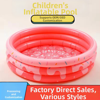 Suapvalintas spurgos formos pripučiamas baseinas vaikams – PVC, INFTOY, namų naudojimui, vaikų vandens žaidimams