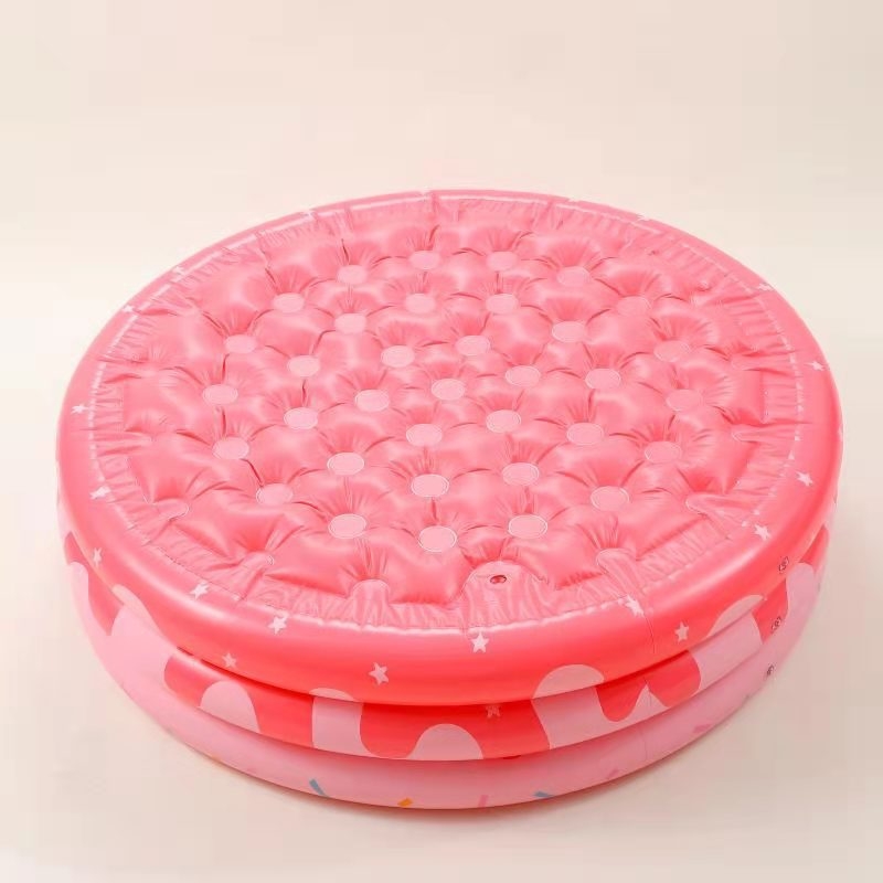 Suapvalintas spurgos formos pripučiamas baseinas vaikams – PVC, INFTOY, namų naudojimui, vaikų vandens žaidimams