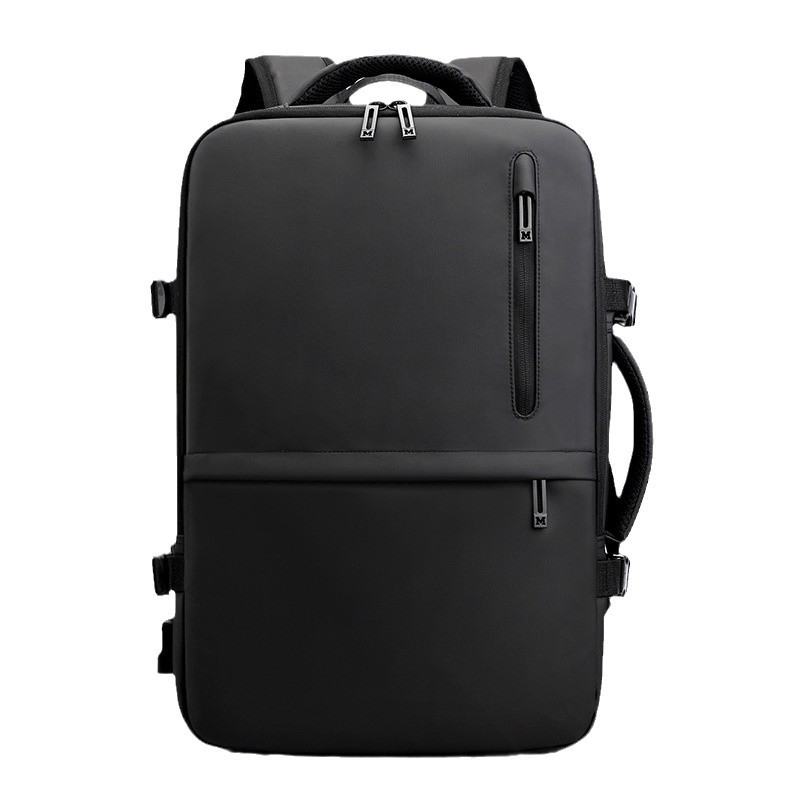 Rucsac pentru bărbați cu logo imprimat, pentru călătorii de afaceri, extensibil 20–35 L, încăpător pentru laptop de 14 inch, rezistent la apă