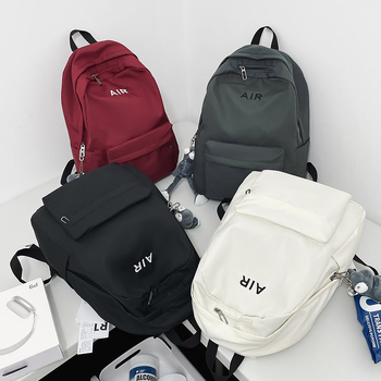 Harajuku-stílusú minimalist hátizsák, egyszínű, nagy kapacitású, uniszex, közép- és általános iskolás diákok számára