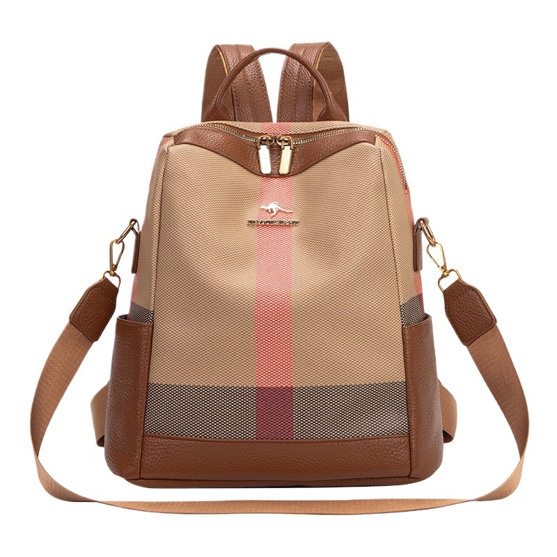 Rucsac feminin PU antifurt, cu fermoar și buzunare interioare: buzunar secret cu fermoar, buzunar pentru telefon, buzunar pentru card de identitate, cu strat interior