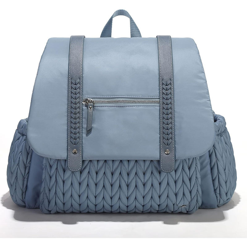 Geantă de scutece, nylon impermeabil, stil urban minimalist, capacitate mare, curea cu pernă de aer