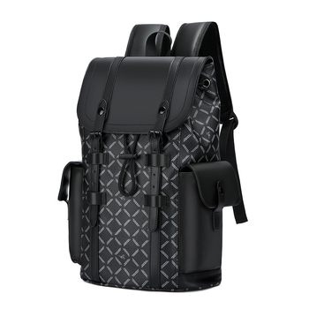 Αντρικό σακίδιο από PU — αστικό στυλ, θήκη για φορητό υπολογιστή, 20-35L, αδιάβροχο, χωράει 15 ιντσών φορητό, καμπύλες ιμάντες ώμου