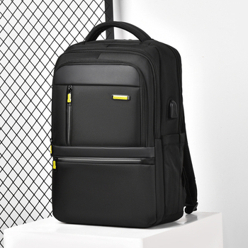 Unisex επιχειρηματικό σακίδιο πλάτης, κορεατικού στυλ, για 14 ιντσών φορητό υπολογιστή, χωρητικότητα κάτω των 20 L, καμπύλοι ιμάντες ώμων, για ταξίδια αναψυχής