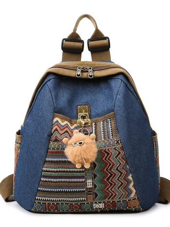 Τσαντάκι πλάτης ταξιδιού από τζιν, Unisex, Χωρητικότητα κάτω από 20L, Χωράει 8-ιντσών φορητό υπολογιστή, Αστικός μινιμαλισμός