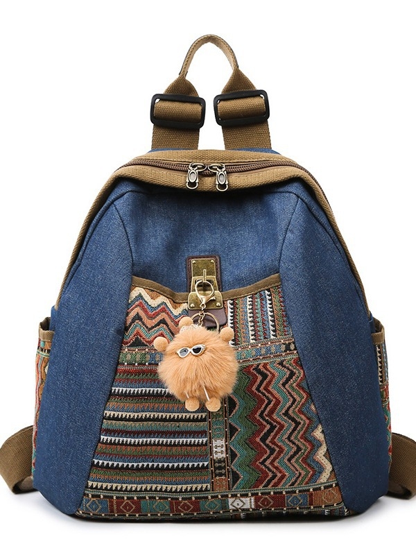Denim utazó hátizsák, uniszex, kapacitás kevesebb mint 20L, 8 hüvelykes laptop kompatibilis, városi minimalista stílus