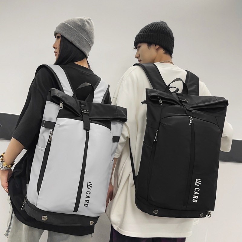 Hátizsák nagy kapacitású 20–35L, nylon, városi minimalist stílus, 15 hüvelykes laptophoz, légpárnás vállpántok