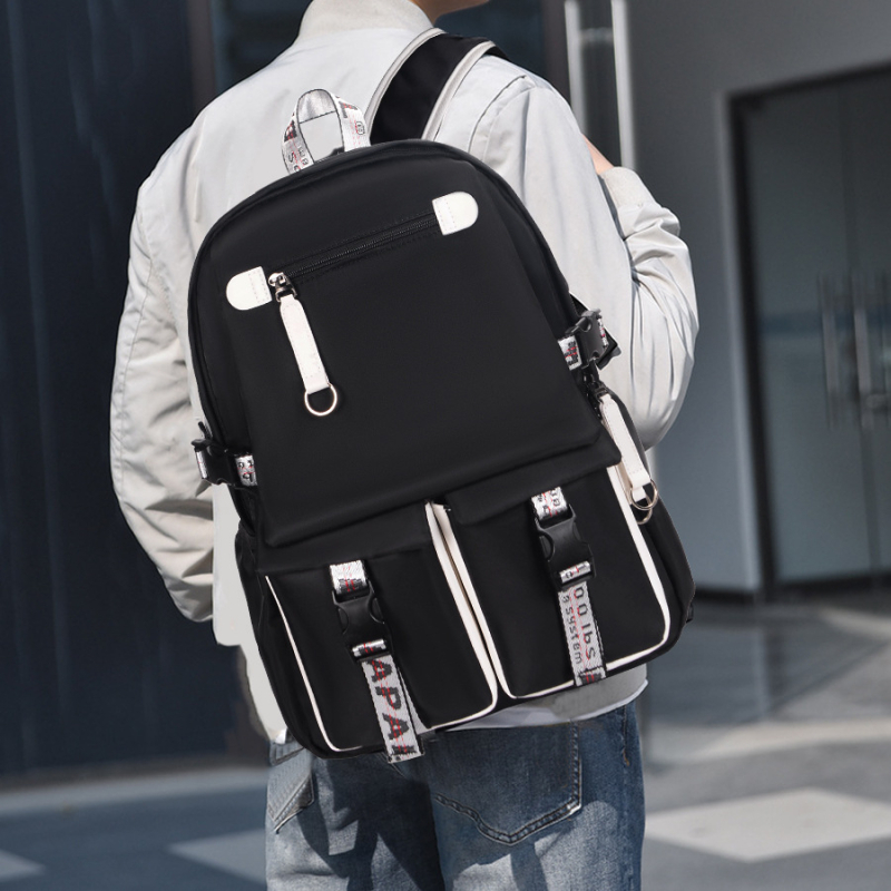 Rucsac universitar unisex, din material Oxford, impermeabil, capacitate 20–35 L, compatibil cu laptop de 16 inch, model geometric