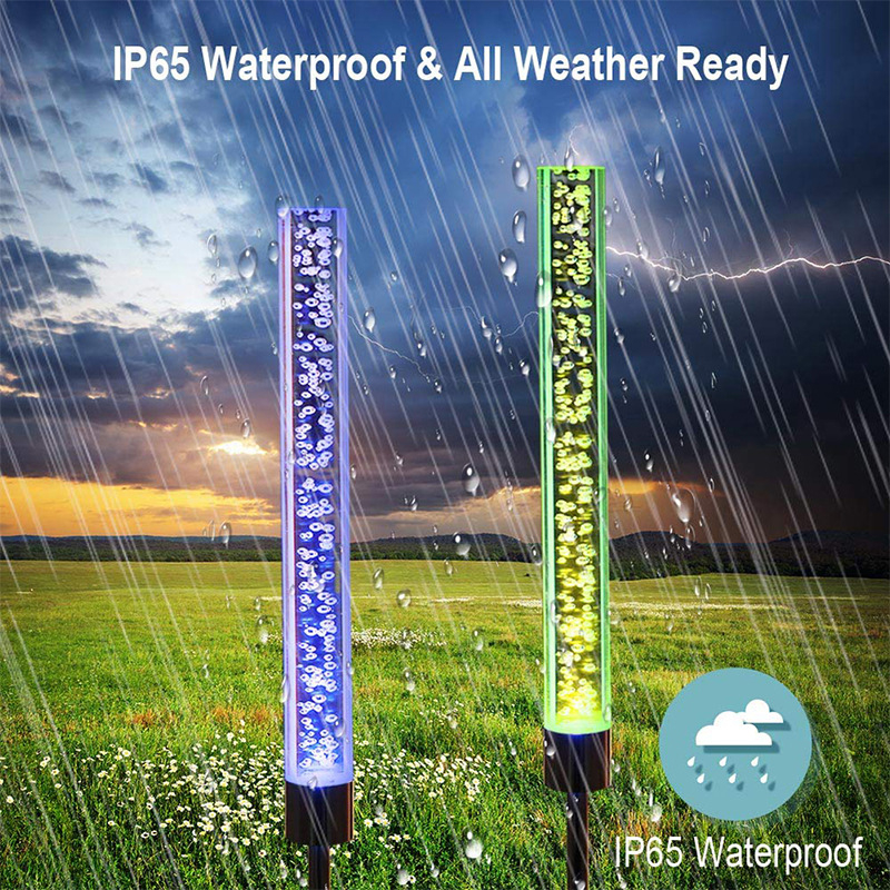 Градинско слънчево LED осветление, корпус от неръждаема стомана, IP65, 0.5W, 6–12 ч работа, модел WJ-DC-QPB