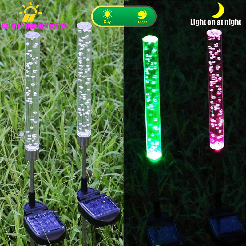 Градинско слънчево LED осветление, корпус от неръждаема стомана, IP65, 0.5W, 6–12 ч работа, модел WJ-DC-QPB