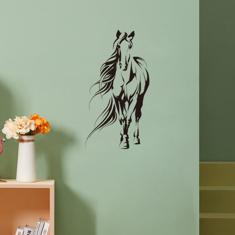 Sticker decorativ pentru perete din PVC autoadeziv, finisaj mat, monocrom pentru living și dormitor - un singur panou, decorativ, stil modern minimalist