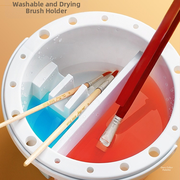 Trijų vienoje plovimo kibiras su palete, nešiojamas daugiafunkcinės tapybos priemonės; prekė Variety; medžiaga: šilkas gėlė; bazinis įpakavimas