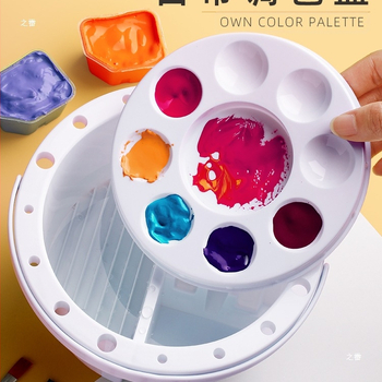 Trijų vienoje plovimo kibiras su palete, nešiojamas daugiafunkcinės tapybos priemonės; prekė Variety; medžiaga: šilkas gėlė; bazinis įpakavimas