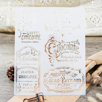 Vardo plokštelės šablonas su tuščiu šablonu DIY sienos meno komplektas — derva, skulptūros procesas, purškimo maskavimas