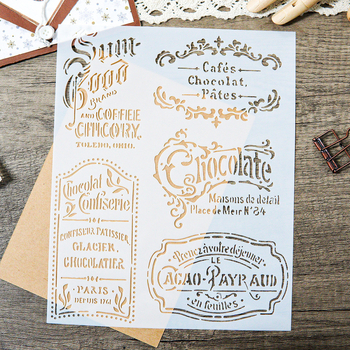 Vardo plokštelės šablonas su tuščiu šablonu DIY sienos meno komplektas — derva, skulptūros procesas, purškimo maskavimas