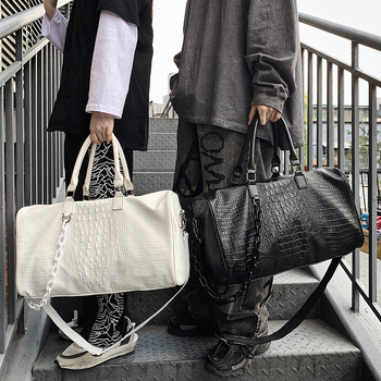 Τσάντα ταξιδιού από PU δέρμα με κροκοδειλό μοτίβο, αδιάβροχη, χωρητικότητας κάτω των 20 L, πτυσσόμενη και φορητή