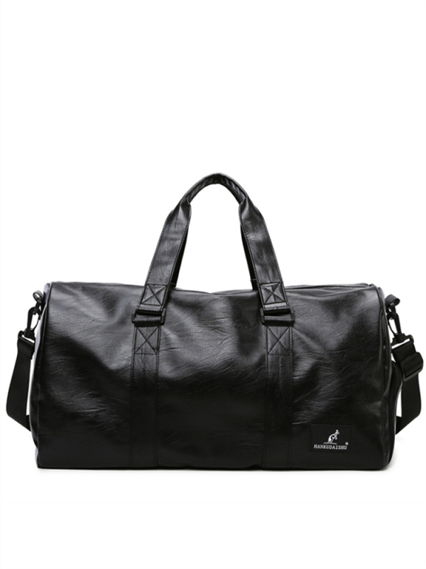 Geantă de fitness pentru bărbați cu separare umed/uscată și compartiment pentru pantofi, material PU, capacitate 20–35L, căptușeală poliester, stil urban minimalist