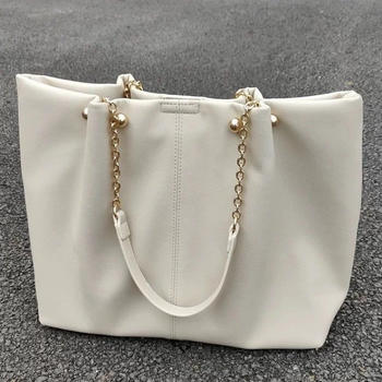 Τσάντα Tote από Corduroy με επένδυση PU, μαλακή κατασκευή, κλείσιμο με μαγνητικό κούμπωμα