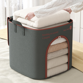 Τσάντα αποθήκευσης ρούχων από ύφασμα, πολυχρηστικός οργανωτής υπνοδωματίου, μοντέρνο και απλό στυλ, κατάλληλη για κουβέρτες και ρούχα