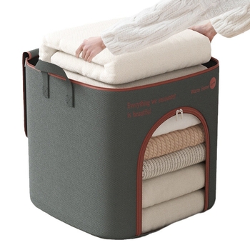 Τσάντα αποθήκευσης ρούχων από ύφασμα, πολυχρηστικός οργανωτής υπνοδωματίου, μοντέρνο και απλό στυλ, κατάλληλη για κουβέρτες και ρούχα
