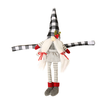 Aizkaru klipa lelle — bez sejas vecā pāra figūra ar rakstainu cepuri Ziemassvētku dekorācijām (Materiāls: Cits; Zīmols: Cits; IP atļauja: Nē; Piemērojami svētki: Ziemassvētki)