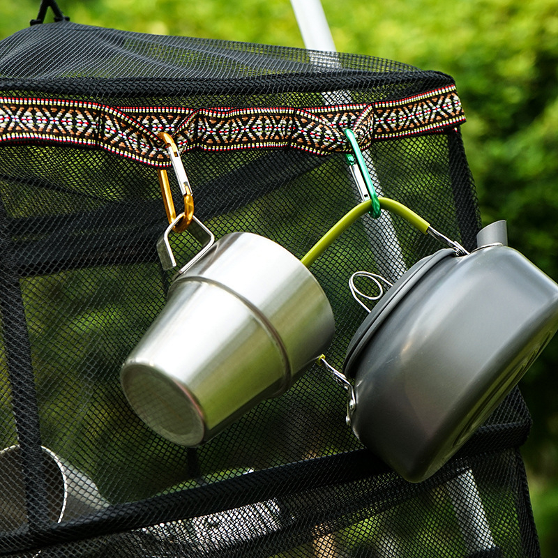 Salokāms režģa žāvēšanas grozs ar četrām kārtām