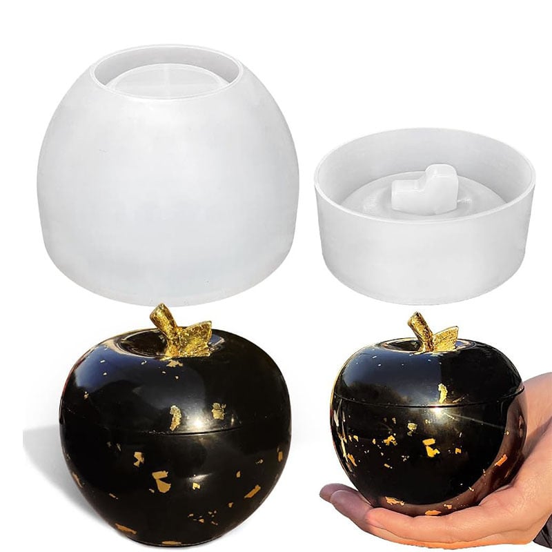 Formă circulară din silicon pentru cutie de depozitare cu formă de măr – matriță pentru copt, stil modern minimalist